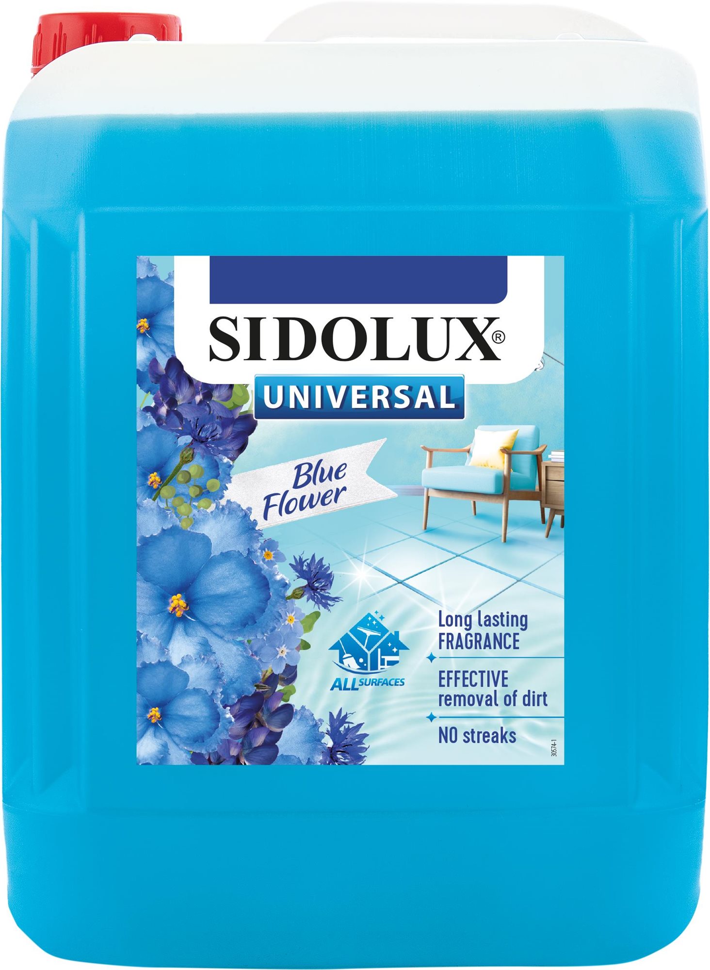 SIDOLUX Universal Soda Power Blue Flower, 5 l