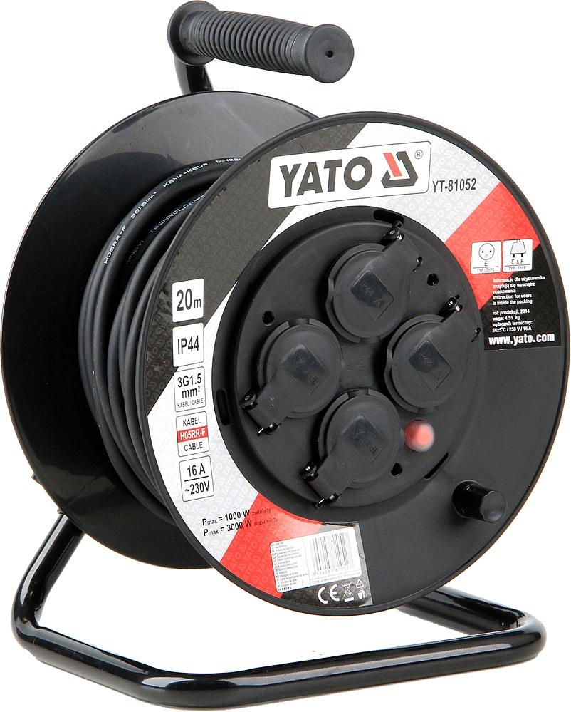 YATO dobhosszabbító kábel 4 foglalatos IP44 16A 20 m