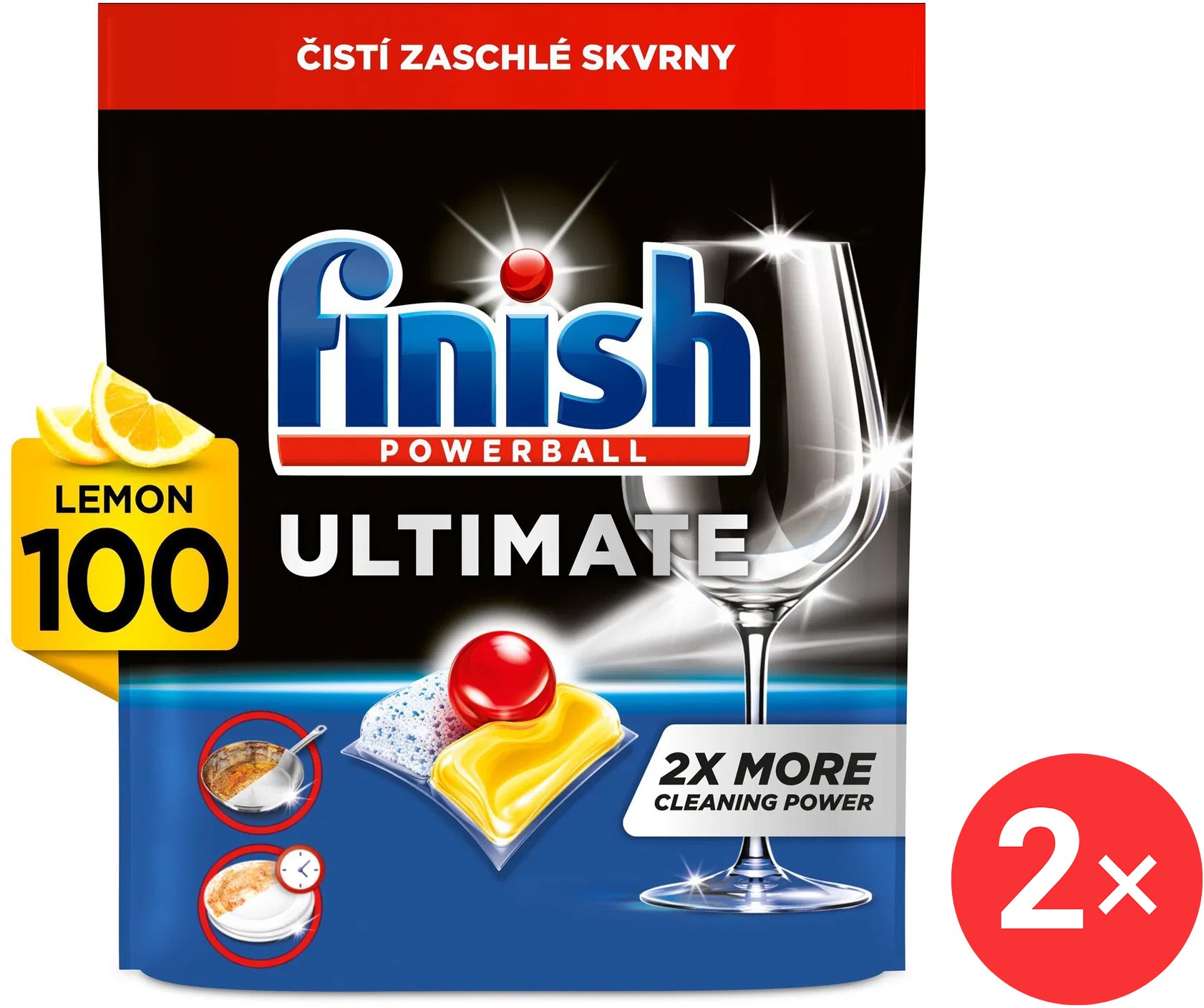 Finish Ultimate All in 1 Lemon Sparkle, 100 db