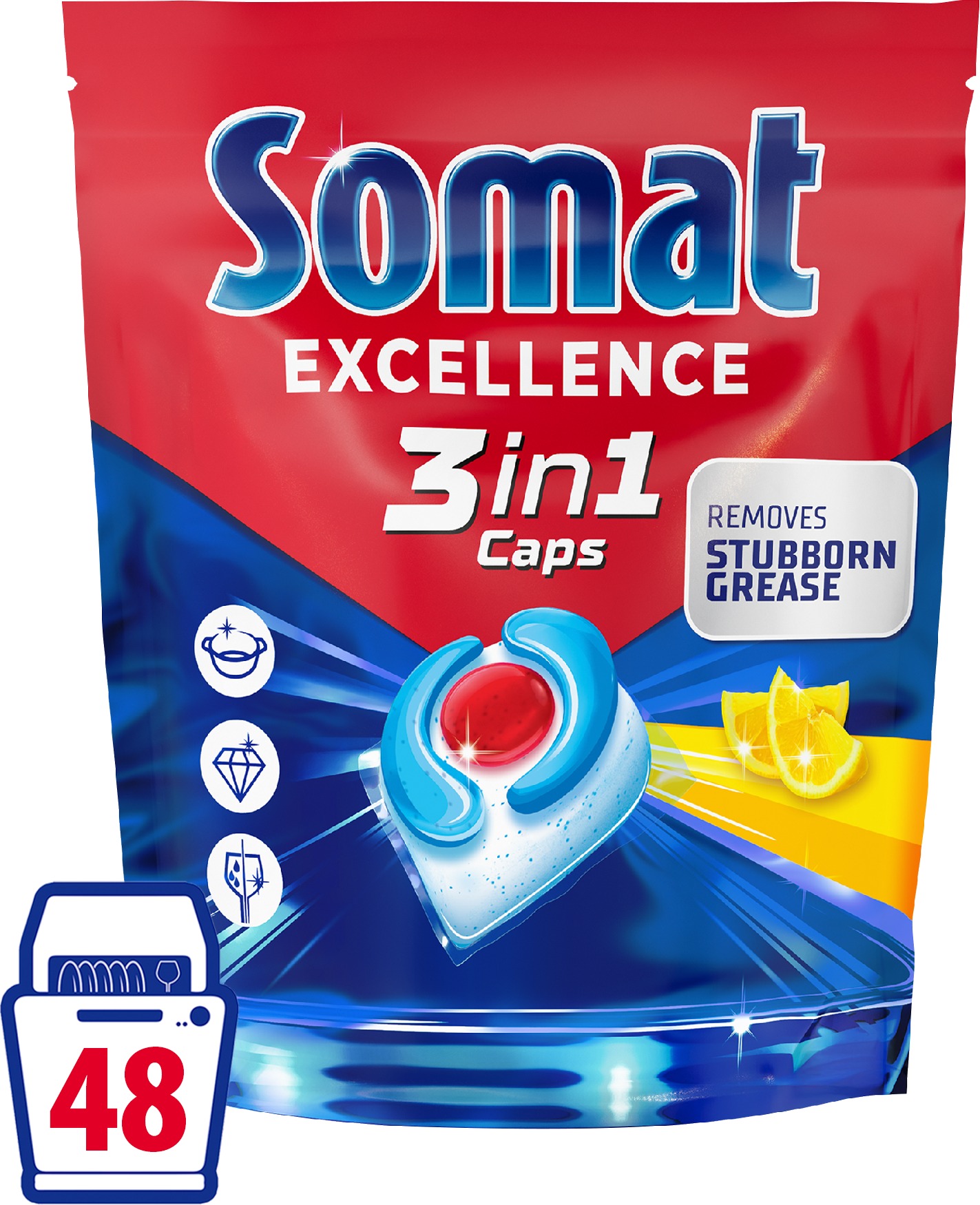 SOMAT 3in1 Lemon, 48 db