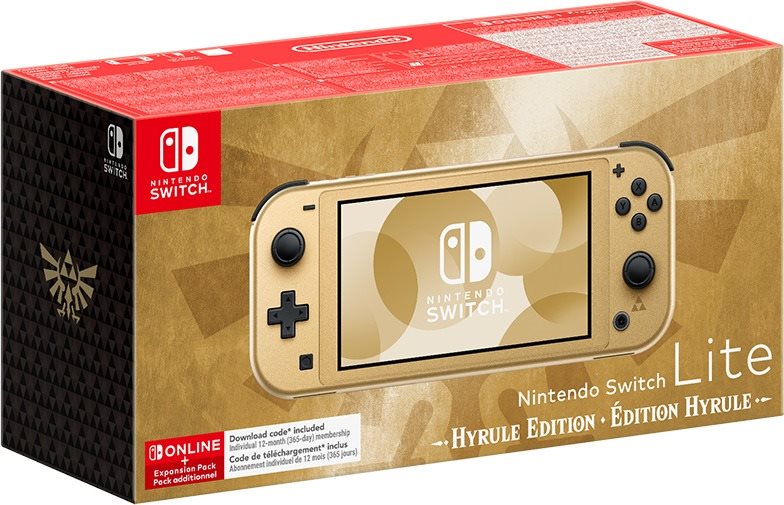 Nintendo Switch Lite Hyrule Edition + 12M NSO + Expansion Pack