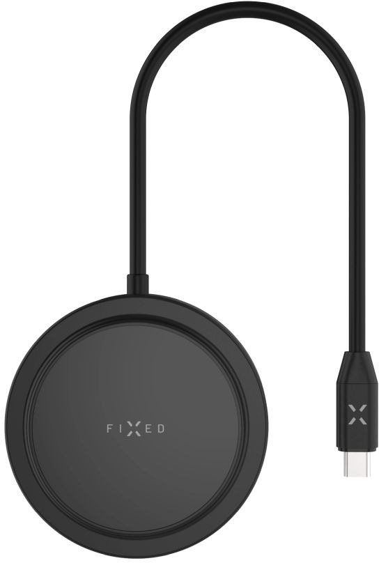FIXED MagHUB 7in1 MagSafe kompatibilis vezeték nélküli töltő laptophoz és tablethez, fekete