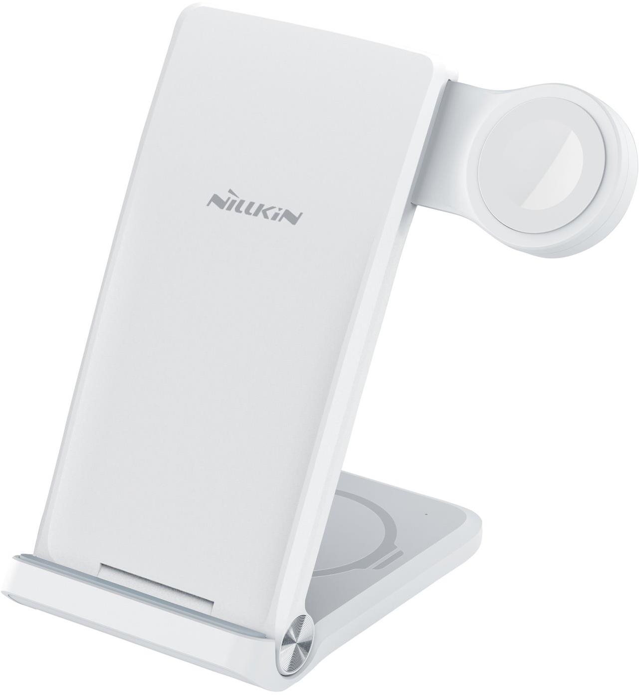 Nillkin PowerTrio 3 az 1-ben vezeték nélküli töltő Apple Watch-hoz Whie (MFI)