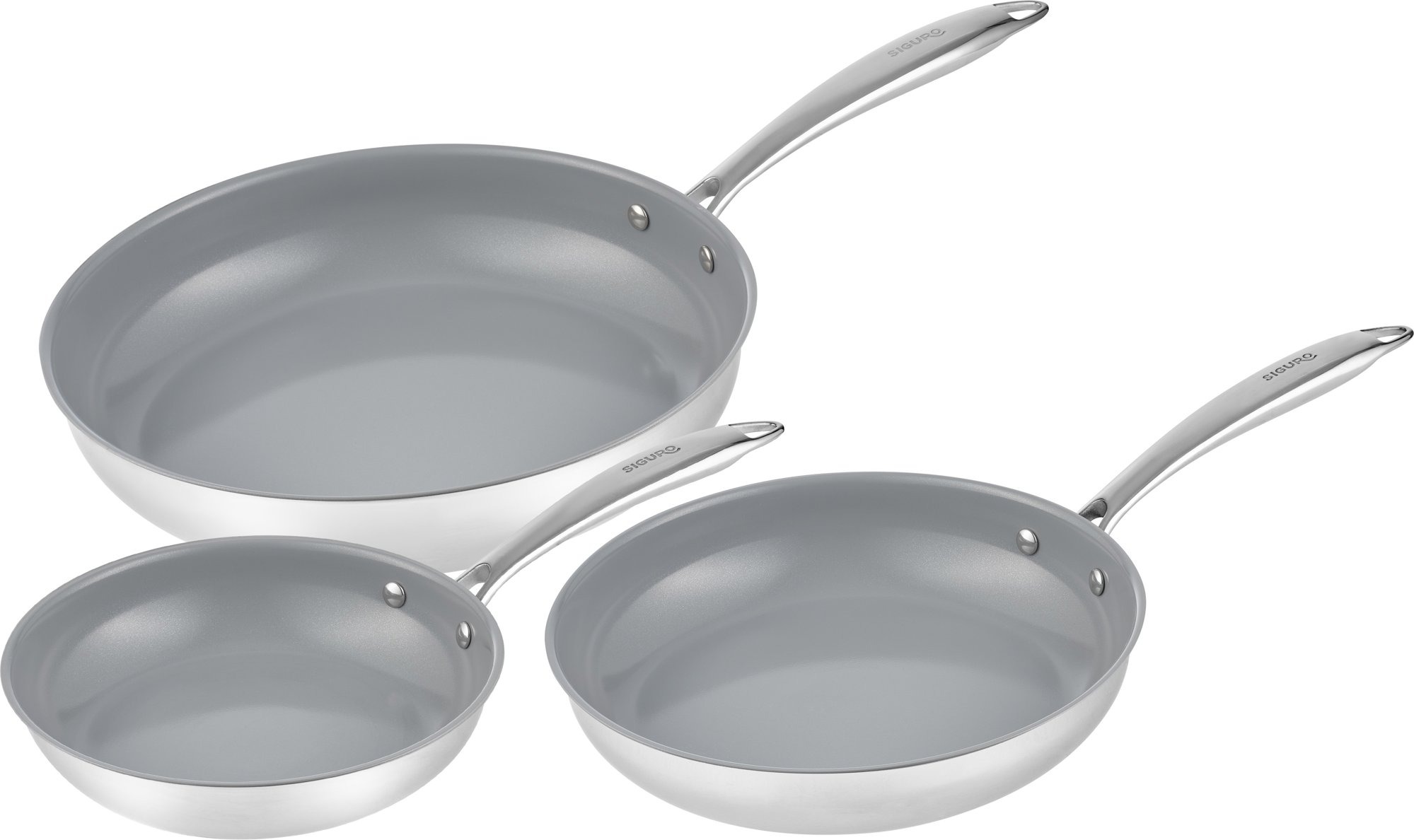 Siguro serpenyő Pure Delight, átmérő 28 + 24 + 20 cm, ILAG® ceramic, 3 darab