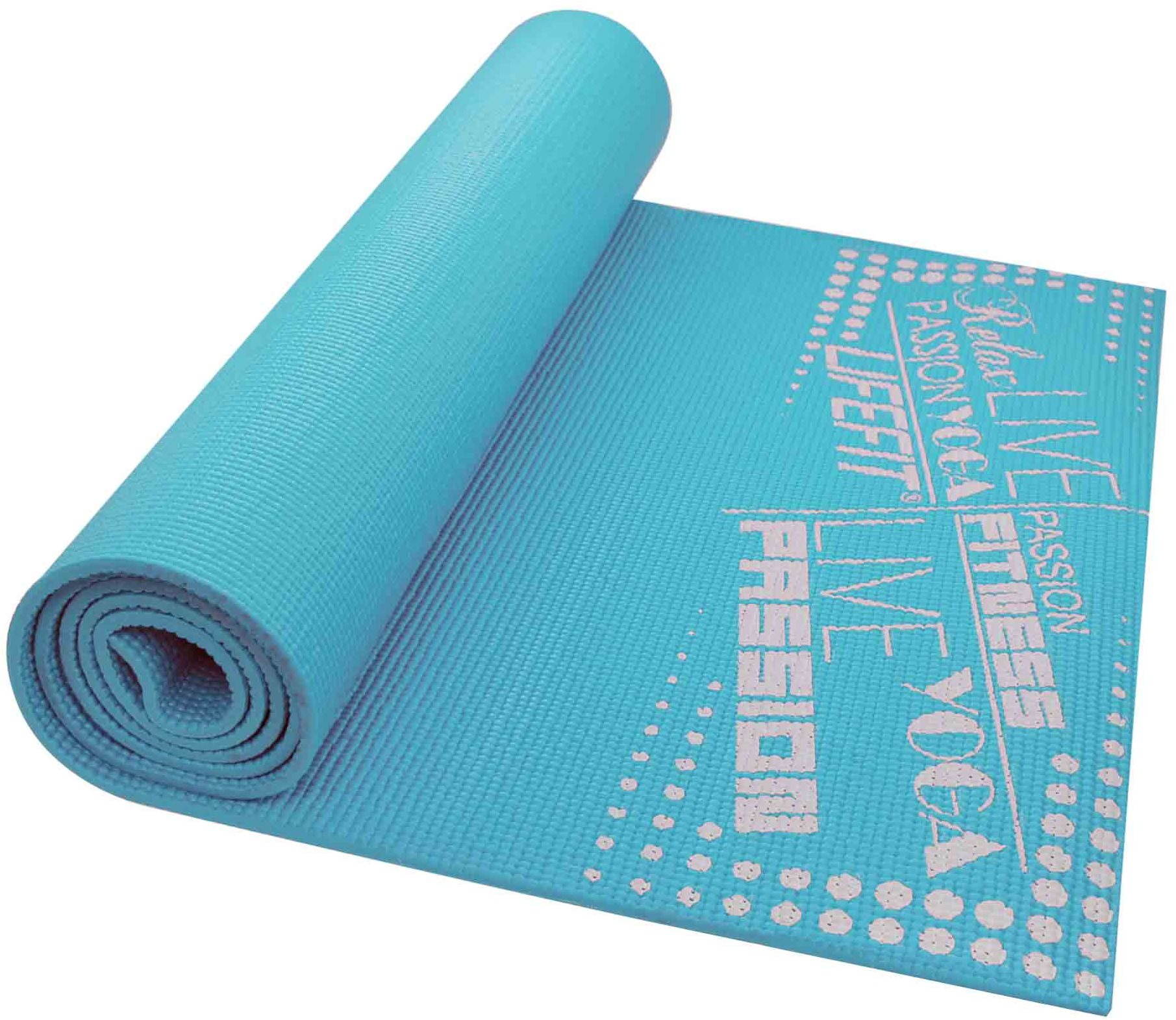 Lifefit Slimfit edző szőnyeg, világos türkiz