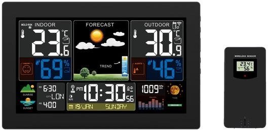 Solight Időjárás állomás, XL színes LCD