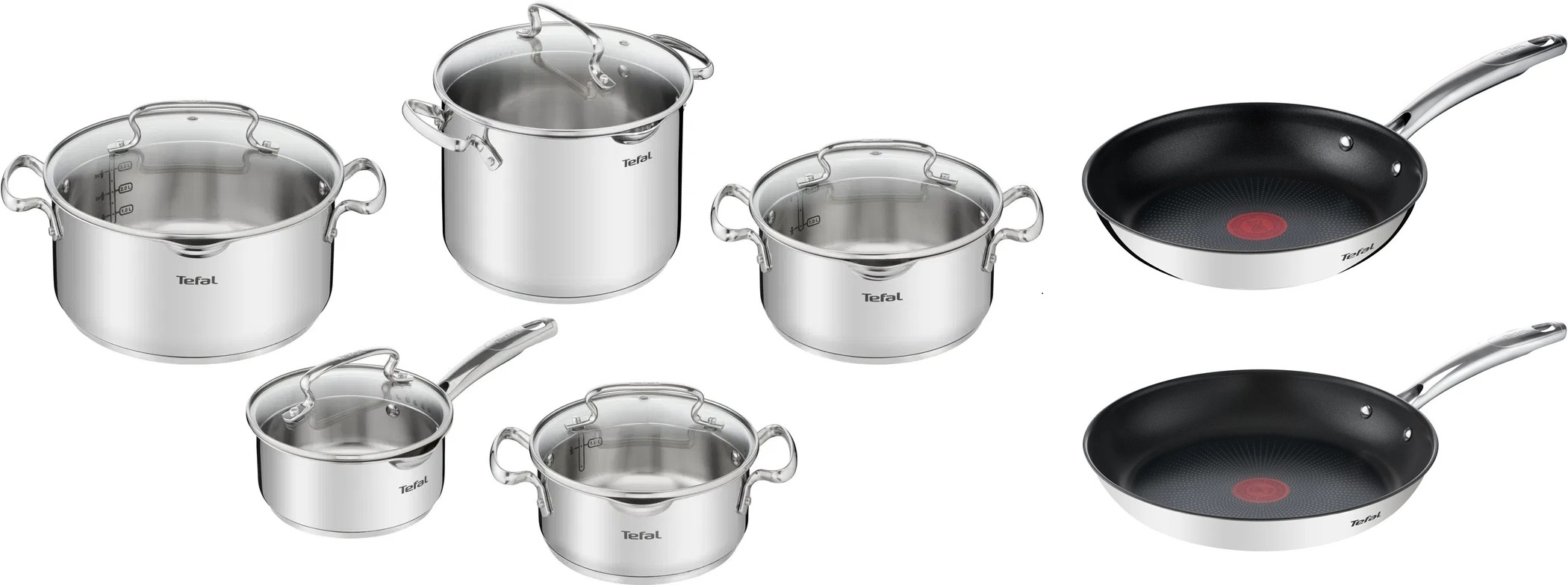 Tefal DUETTO+ edénykészlet, 10 db + serpenyő, 24 + 28 cm