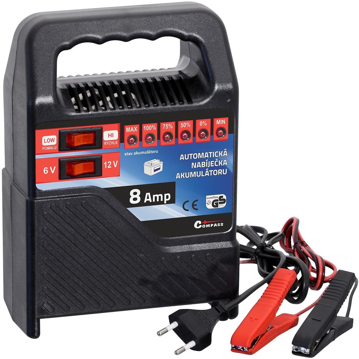 Compass töltő 8A 6V/12V – GS/TUV