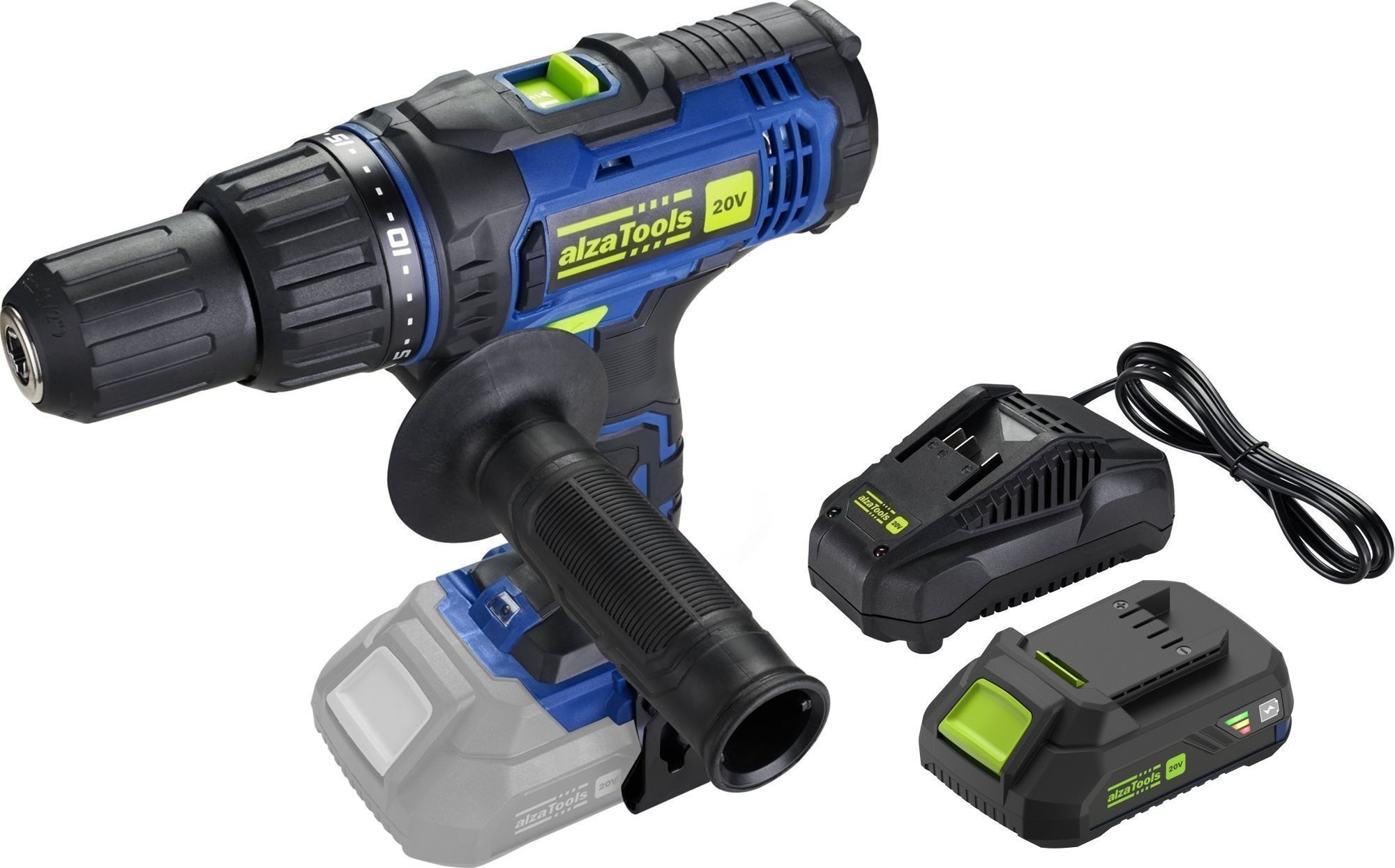 AlzaTools CHD20V BatteryONE 20V + 2,4A töltő + 2Ah akkumulátor