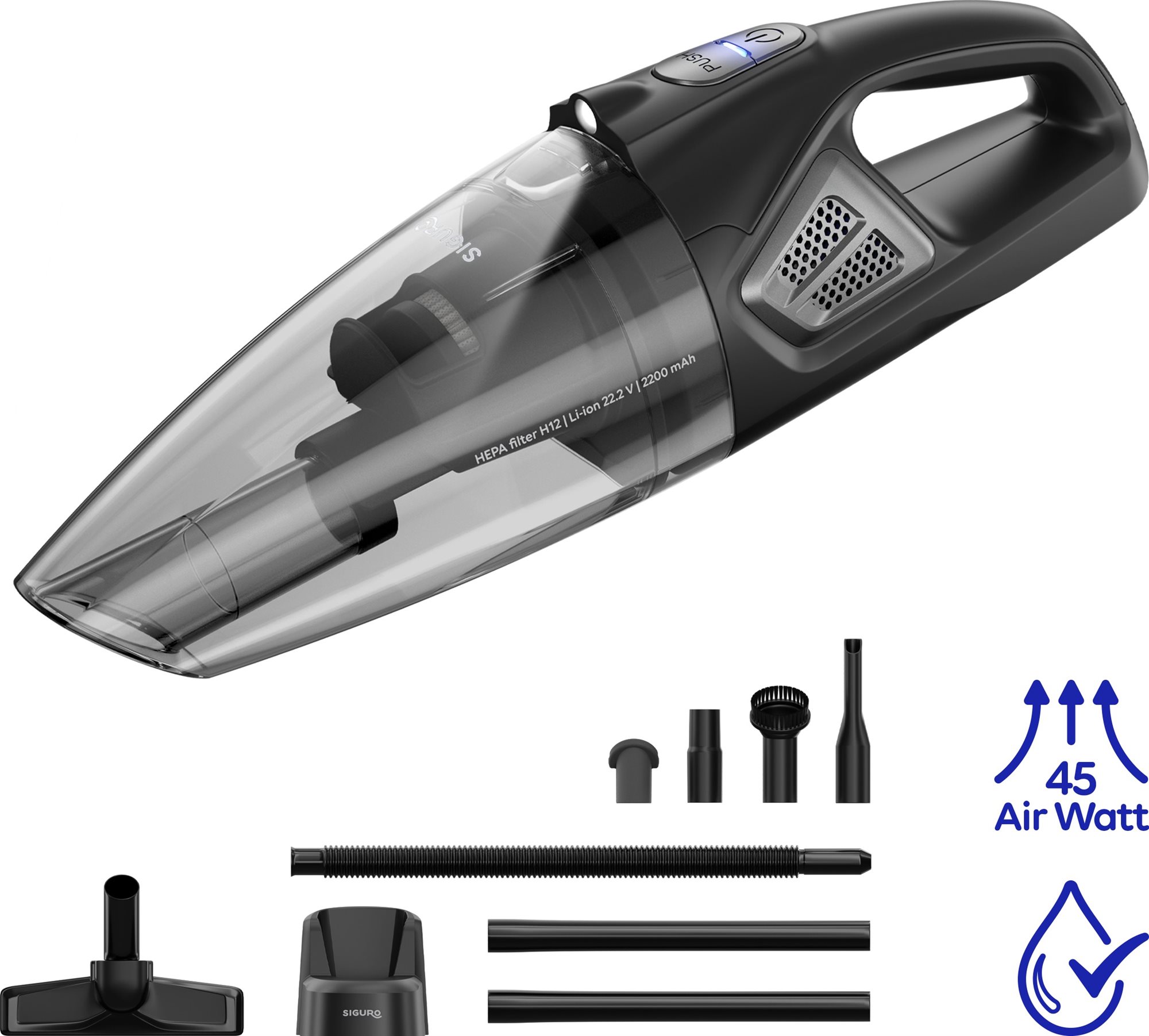 Siguro VH-Q610B TURBOVac 22,2 V Wet&Dry Pro