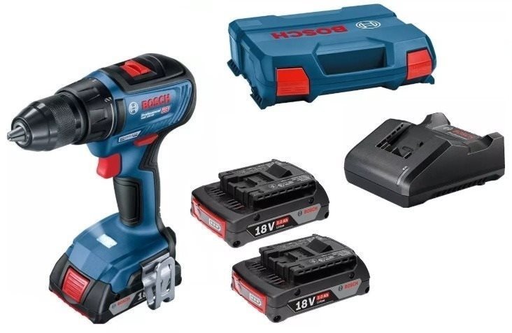 BOSCH GSB 18V-50 2×5,0 Ah + L-BOXX