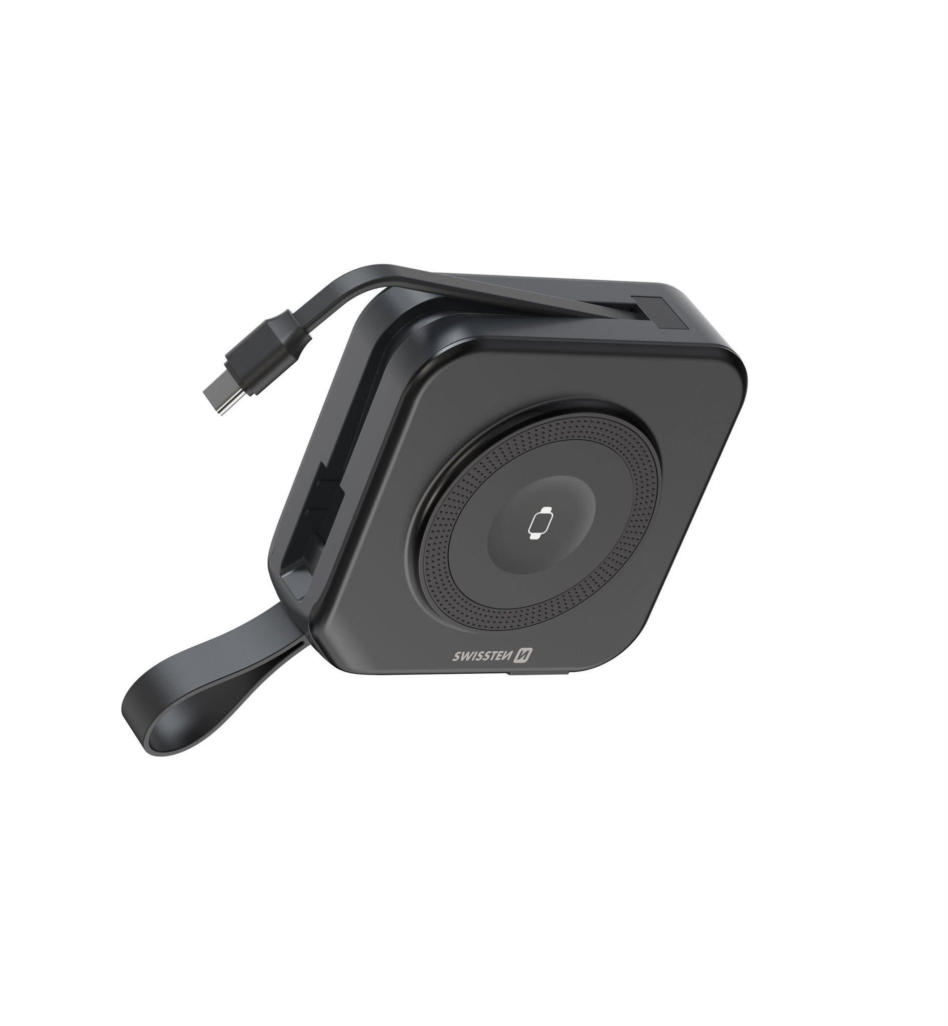 SWISSTEN All-in-One Pro, cserélhető csatlakozókkal, 10000 mAh, 20 W, fekete