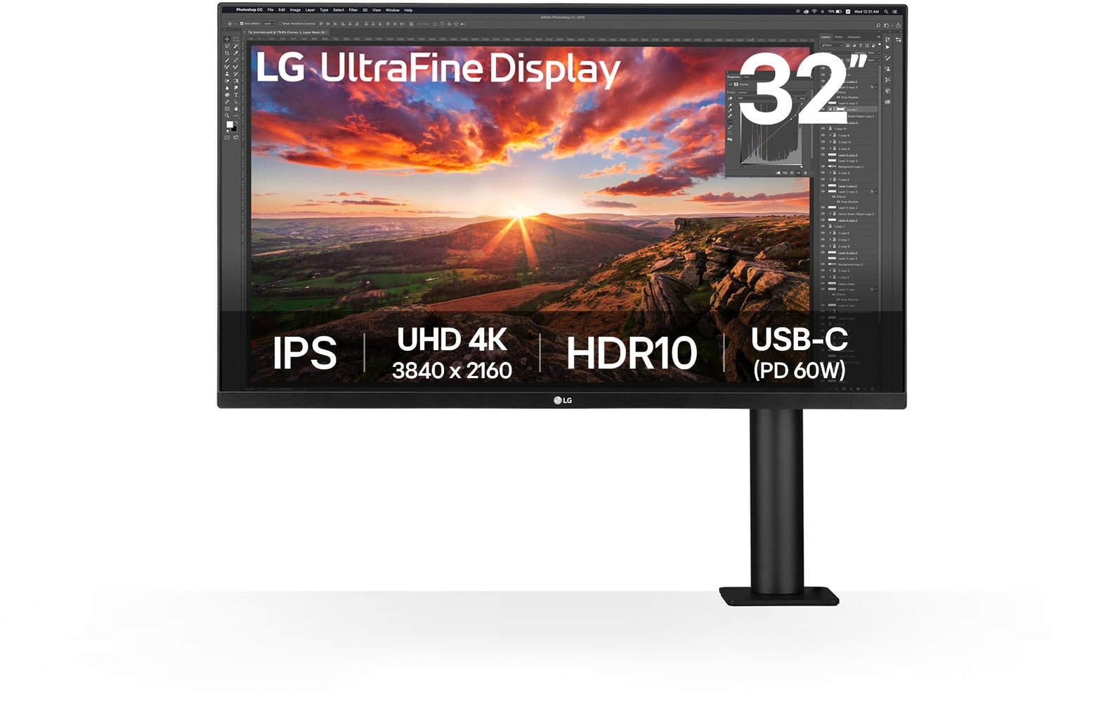 32″ LG Ergo 32UN880K-B
