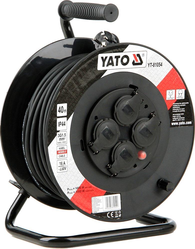 YATO dobhosszabbító kábel 4 foglalat IP44 16A 40 m